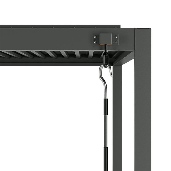 Samostojeća vrtna pergola Antilla od aluminija, 5x3 m, bioklimatska, pokretne lamele, antracit