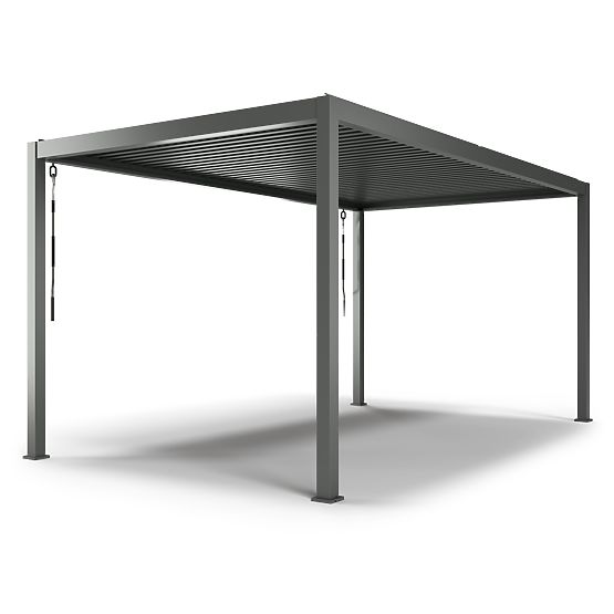 Samostojeća vrtna pergola Antilla od aluminija, 5x3 m, bioklimatska, pokretne lamele, antracit