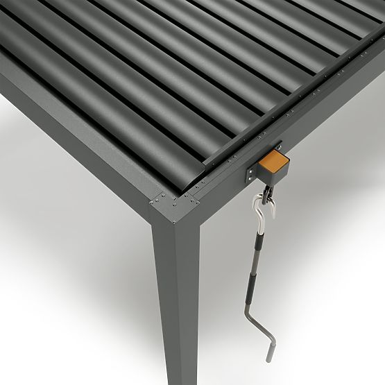 Samostojeća vrtna pergola Antilla od aluminija, 6x3 m, bioklimatska, pokretne lamele, antracit