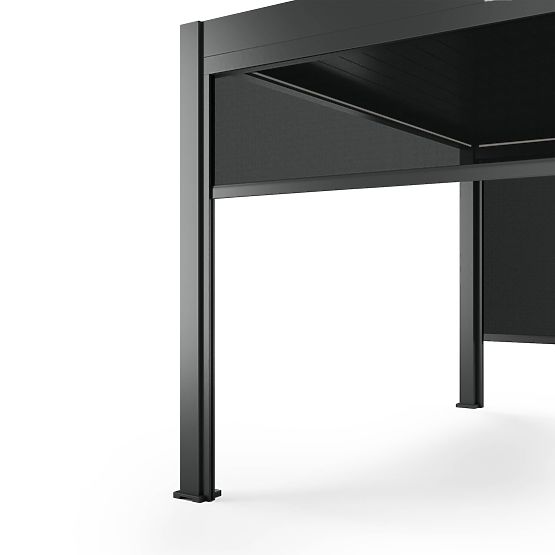 Samostojeća vrtna pergola Lumera od aluminija, 4x4 m, bioklimatska, LED rasvjeta, električna