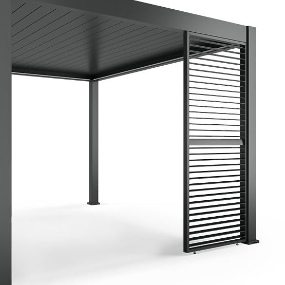 Samostojeća vrtna pergola Lumera od aluminija, 4x4 m, bioklimatska, LED rasvjeta, električna