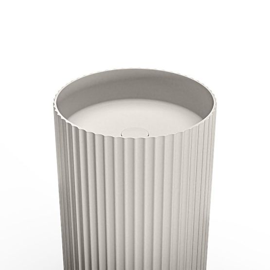 Samostojeći umivaonik Ciriola, kompozitni, 45x90 cm, svijetlosivi, rebrasti