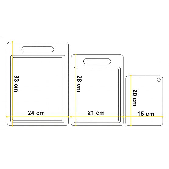 Set bambusovih dasaka za rezanje TAVOLA 3 komada