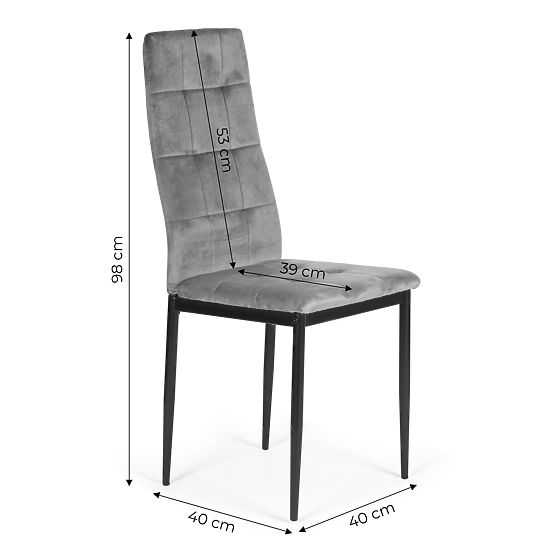 Set baršunastih stolica za blagovaonicu i dnevni boravak 4 kom sive