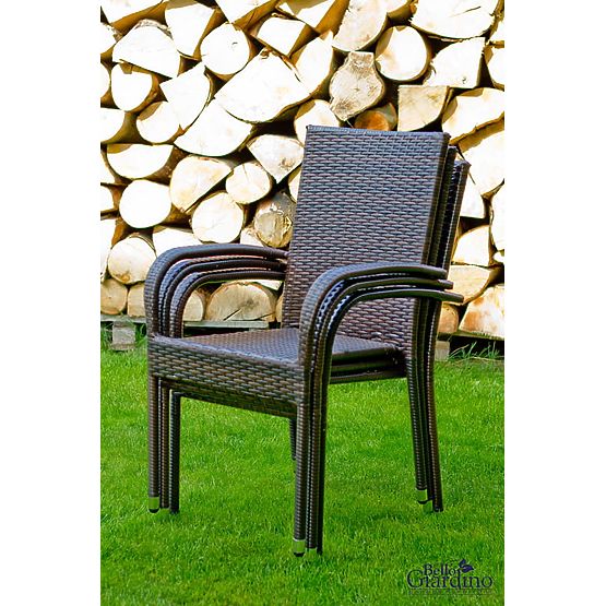 Set blagovaonskog namještaja od tehno ratana (stol 150×90 cm + 6 × stolica) AVVICENTE, crna