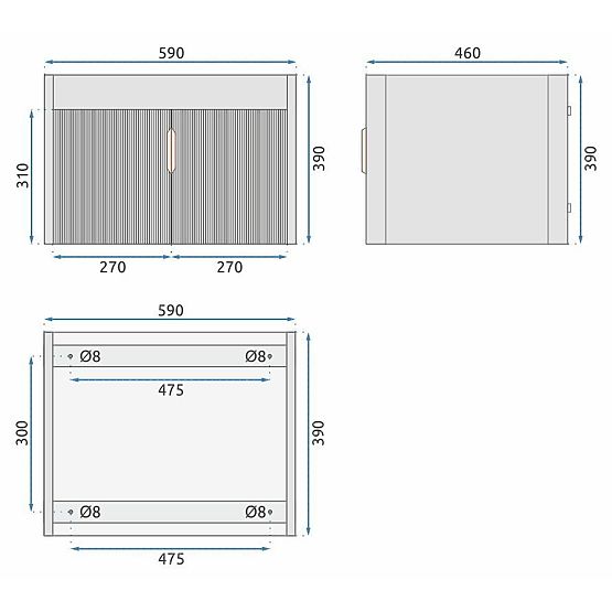 Set kupaonskog namještaja s umivaonikom Astor 60 cm Bijela