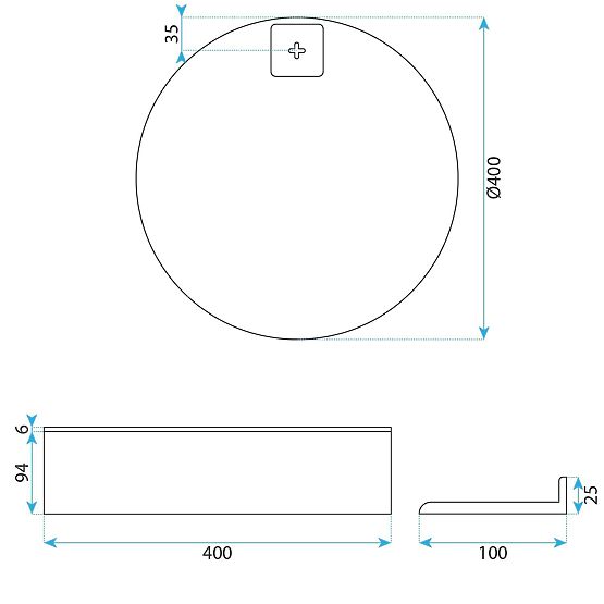 Set kupaonskog namještaja s umivaonikom Molly 40 cm Siva