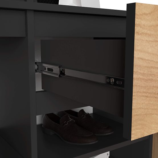 SET NAMJEŠTAJA ZA PREDSOBLJE ENTRO PK CRNA / DUB CRAFT