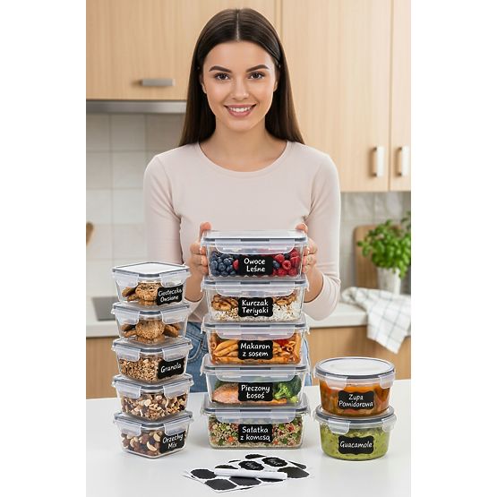 Set od 12 plastičnih posuda RIMINI