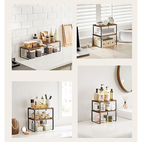 Set od 2 bambusove police GINGER RUSTIC