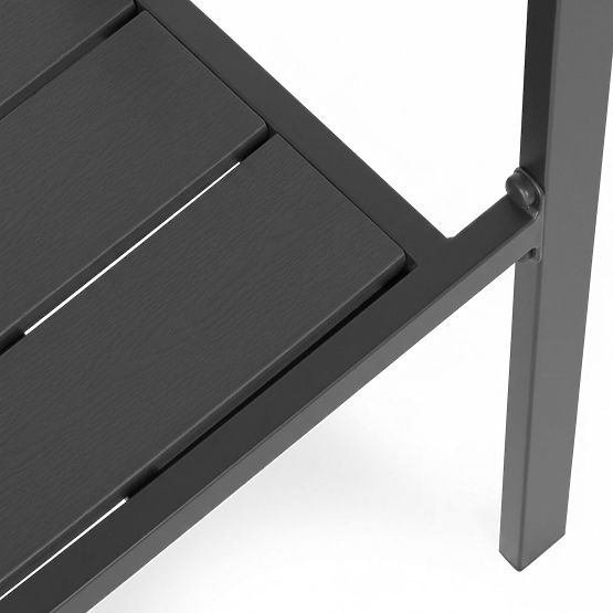 Set od 2 vrtnih stolica za terasu balkon čelik HDPE sive MultiGarden