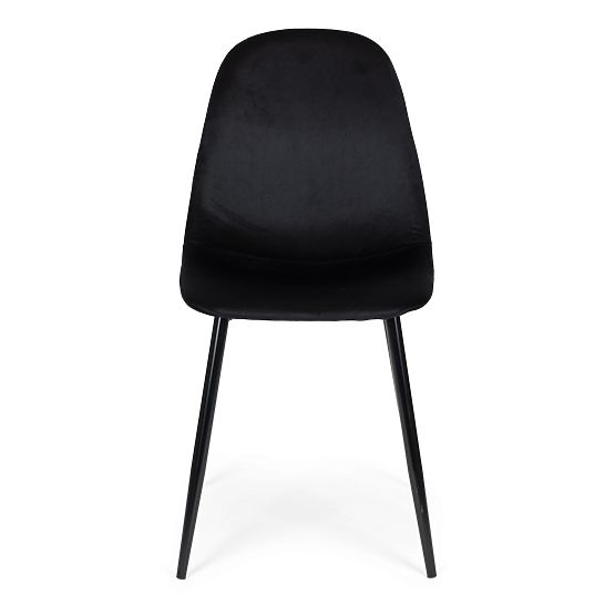 Set od 4 baršunastih stolica za blagovaonicu i dnevni boravak - crne