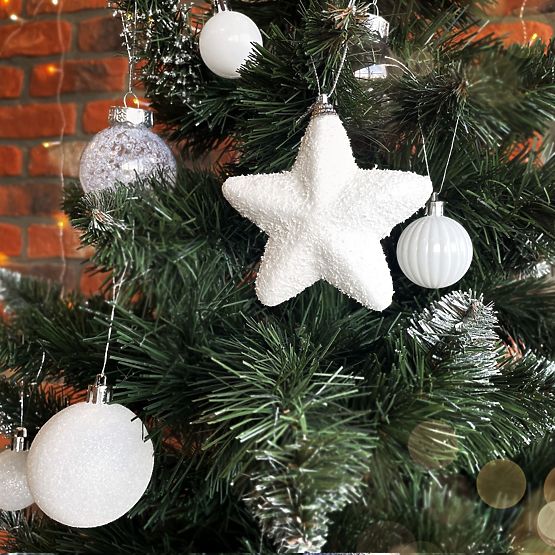 Set od 5 bijelih zvijezda KL-21X21