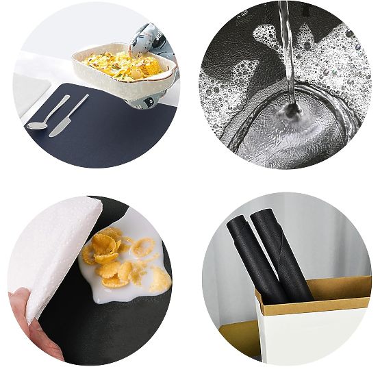 Set od 8 podmetača za stol TRIVAL BLACK