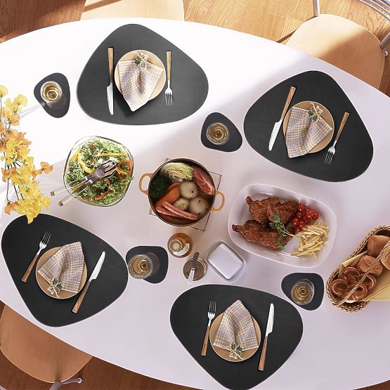 Set od 8 podmetača za stol TRIVAL BLACK