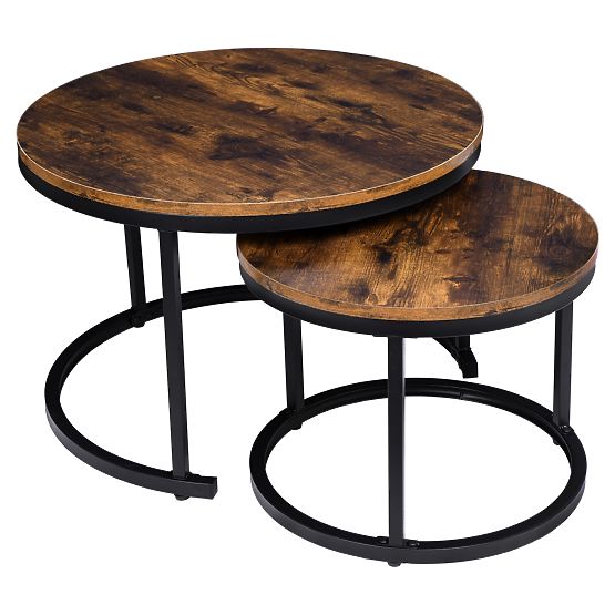 Set od dva loft stolića Galen Rustic