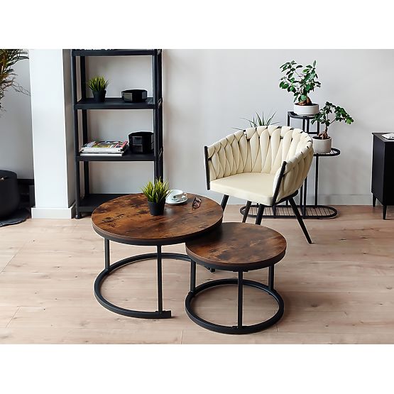 Set od dva loft stolića Galen Rustic