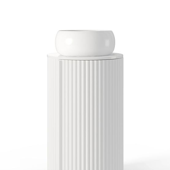 Set ormarića s pločom i umivaonikom La promessa 40 cm, rebrasti, zaobljeni, bijeli