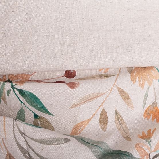 Set posteljine LINEN- leaves 220x200 + 2x 70x80