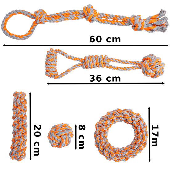 Set povlačnih igračaka za pse SPANKY 5 komada