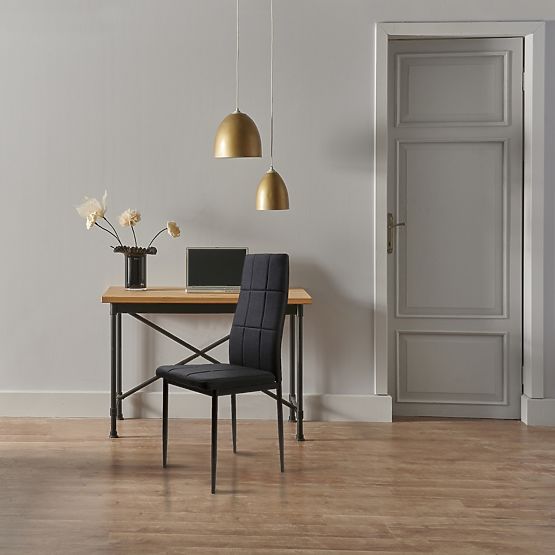 Set tapeciranih stolica za blagovaonicu i dnevni boravak 4 kom crne