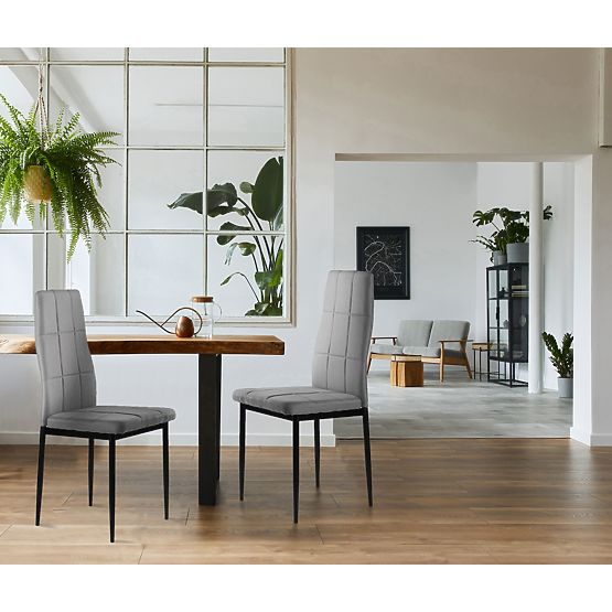 Set tapeciranih stolica za blagovaonicu i dnevni boravak 4 kom sive