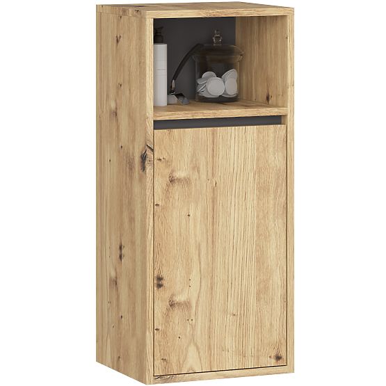 SET VISEĆEG KUPAONSKOG NAMJEŠTAJA S OTVORIMA VAMI HRAST ARTISAN / GRAFIT SIVA