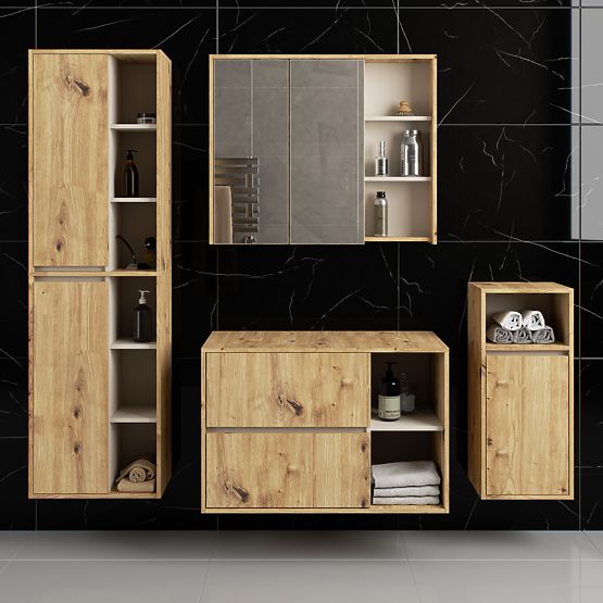 SET VISEĆEG KUPAONSKOG NAMJEŠTAJA S OTVORIMA VAMI HRAST ARTISAN / KAŠMIR