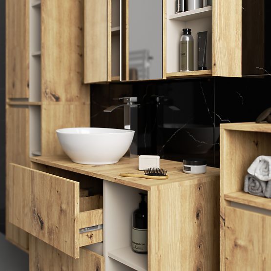 SET VISEĆEG KUPAONSKOG NAMJEŠTAJA S OTVORIMA VAMI HRAST ARTISAN / KAŠMIR