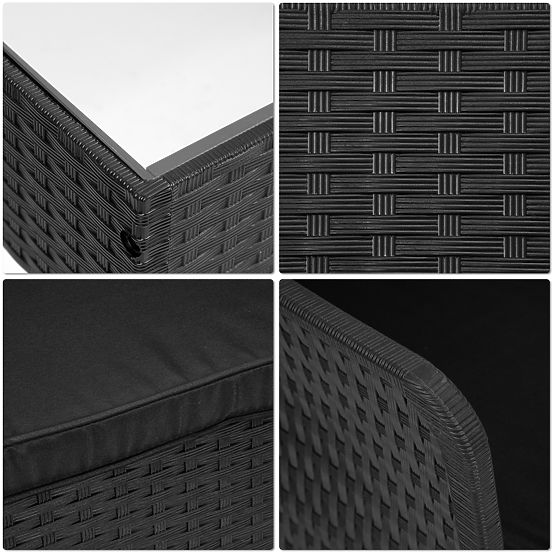 Set vrtnog namještaja CAMELIA crna crni jastuci