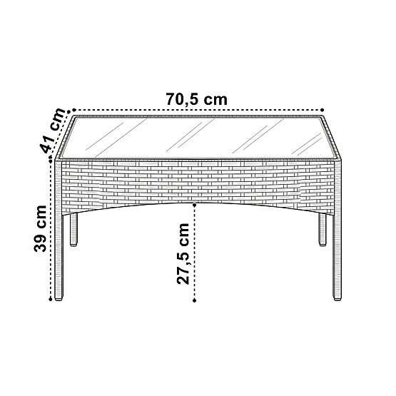 Set vrtnog namještaja CAMELIA crna crni jastuci