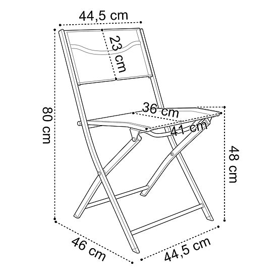 Set vrtnog namještaja FLORA stol + 2 stolice