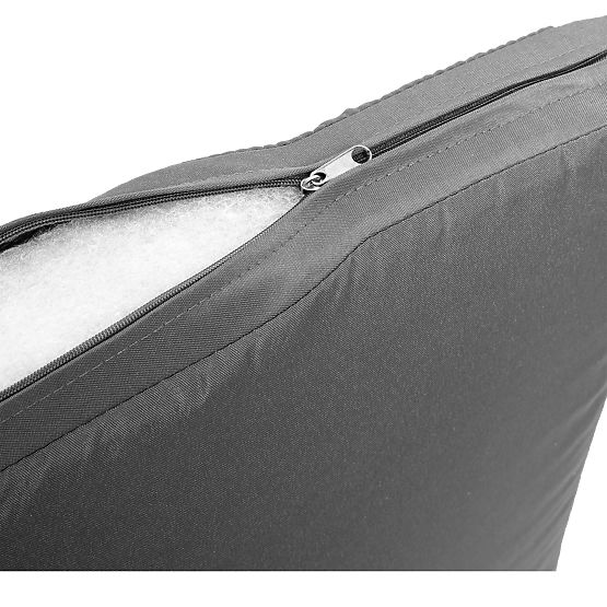 Set vrtnog namještaja od tehnoratana MAGNOLIA crna sa sivim jastucima