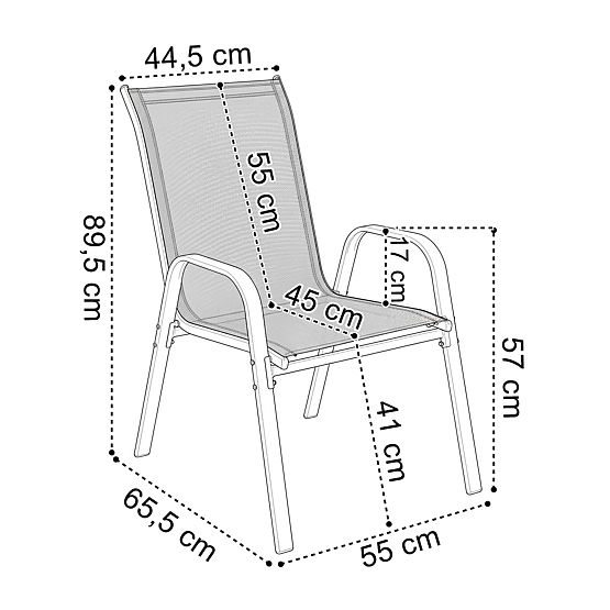 Set vrtnog namještaja PALMA stol + 2 stolice