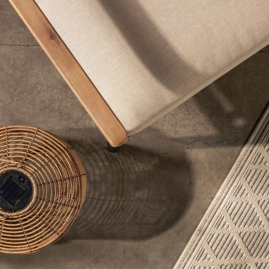 Set vrtnog namještaja Porticello, aluminijski, akacijevo drvo FSC, izgled tikovine, bež/crna