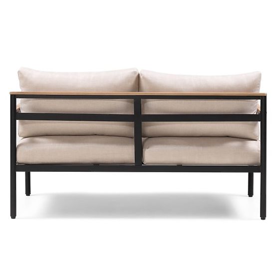 Set vrtnog namještaja Porticello, aluminijski, akacijevo drvo FSC, izgled tikovine, bež/crna