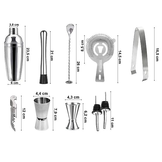Set za barmene LOGAN 11 elemenata s kutijom