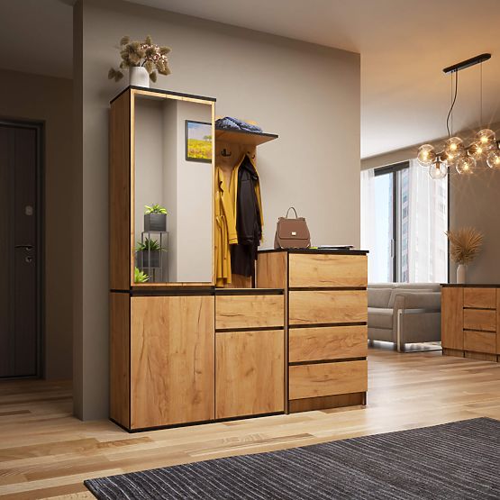 SET ZA PREDSOBLJE ENTRO PK DUB CRAFT