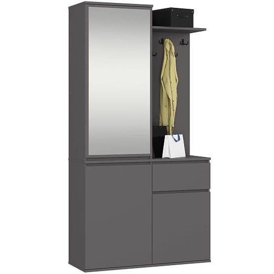 SET ZA PREDSOBLJE ENTRO PK GRAFIT SIVA