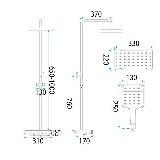 Set za tuširanje REA Bari Bijela