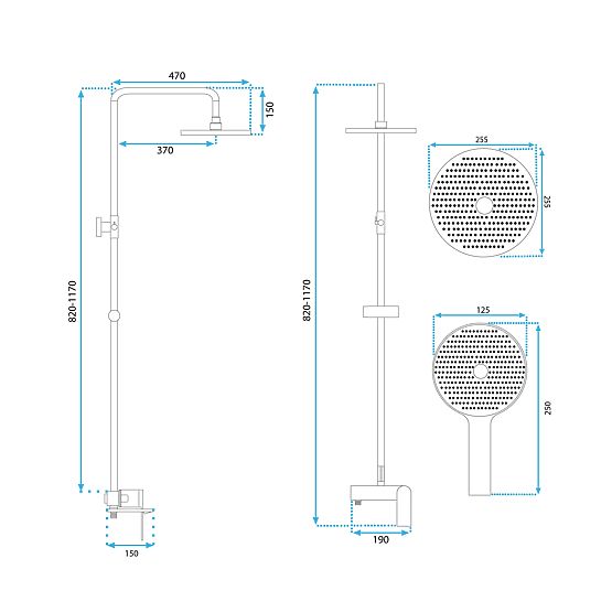 Set za tuširanje REA Marco Crna