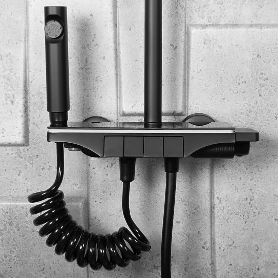 Set za tuširanje REA Savio s LED zaslonom Crna