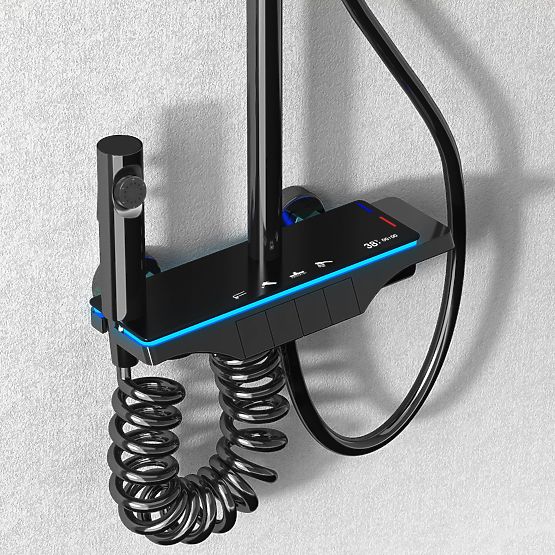 Set za tuširanje REA Savio s LED zaslonom Crna