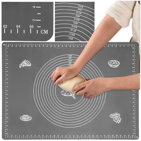 Silikonska radna ploča SELMA grafitna 70x50 cm