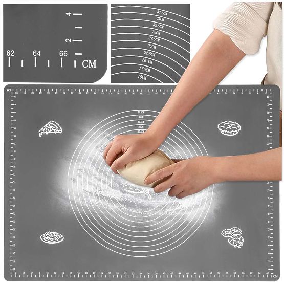 Silikonska radna ploča SELMA grafitna 70x50 cm