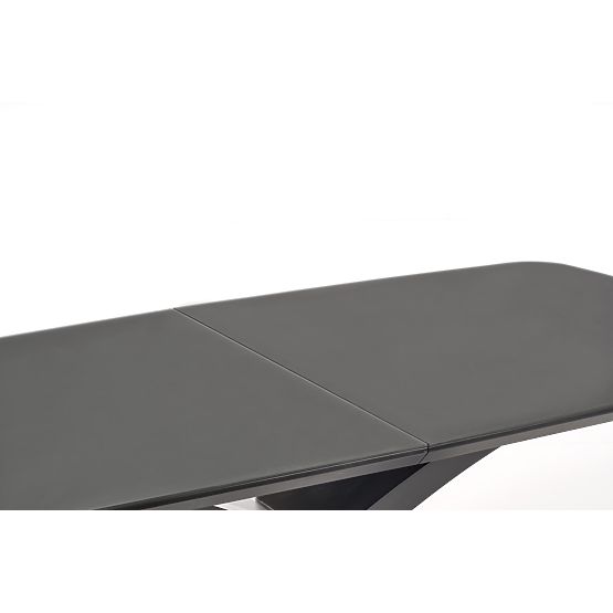 SILVESTRO proširivi stol ploča - tamno siva, noga - crna