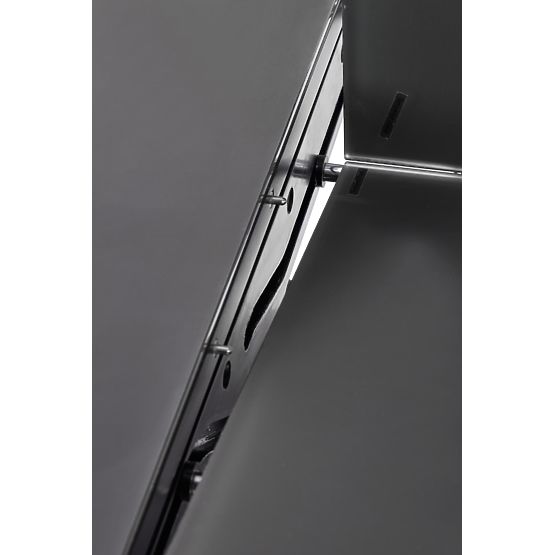 SILVESTRO proširivi stol ploča - tamno siva, noga - crna