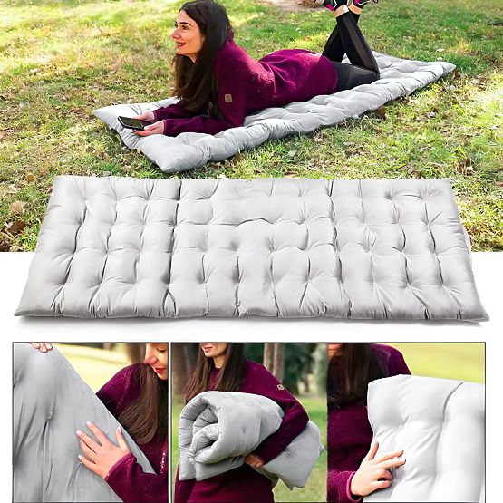 Sivi jastuk za vrtni ležaljku 145 x 52 cm ModernHome