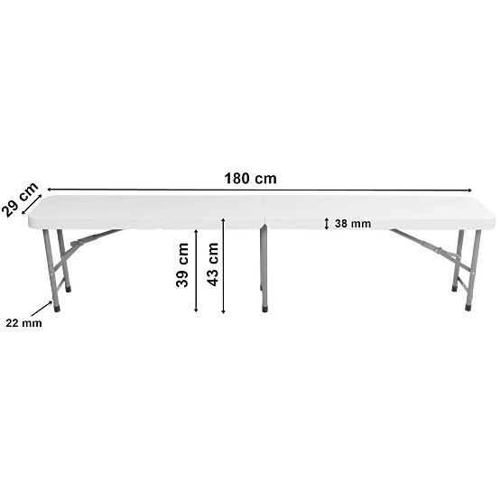 Sklopiva catering klupa 180 cm bijela