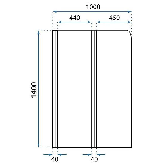 Sklopiva kada pregrada Rea Agat-2 100 ZLATNA ČETKANA